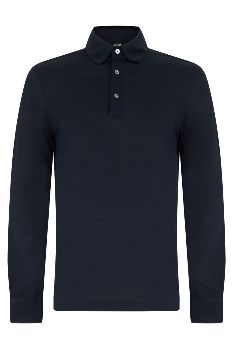 Blue Shirt Collar Polo 1