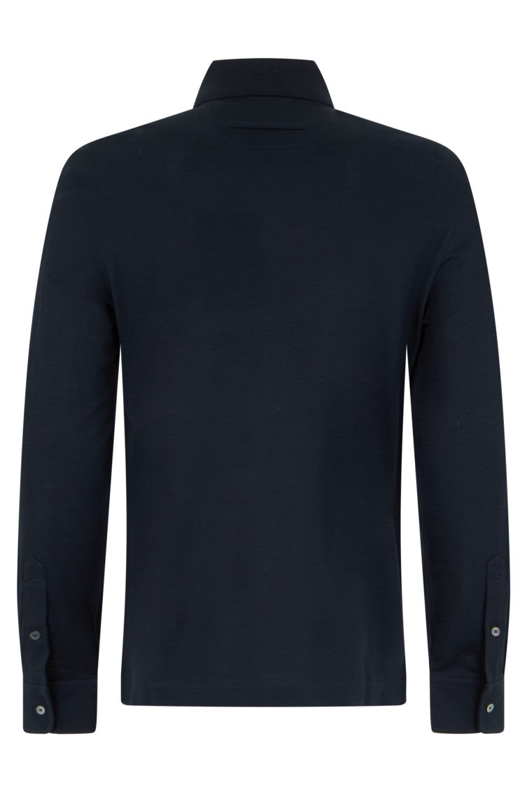 Blue Shirt Collar Polo 2