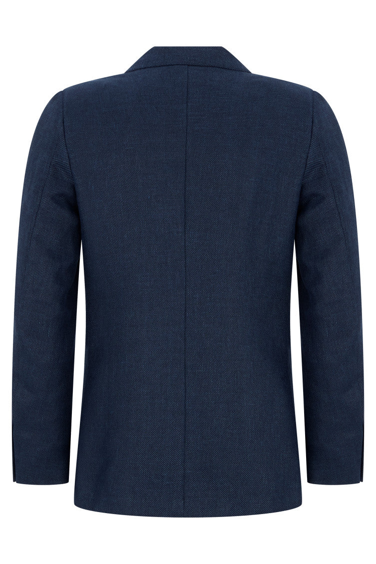 Blue Notched Lapel Blazer 2
