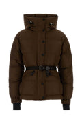 Brown Solid Turtle Neck Jacket 1