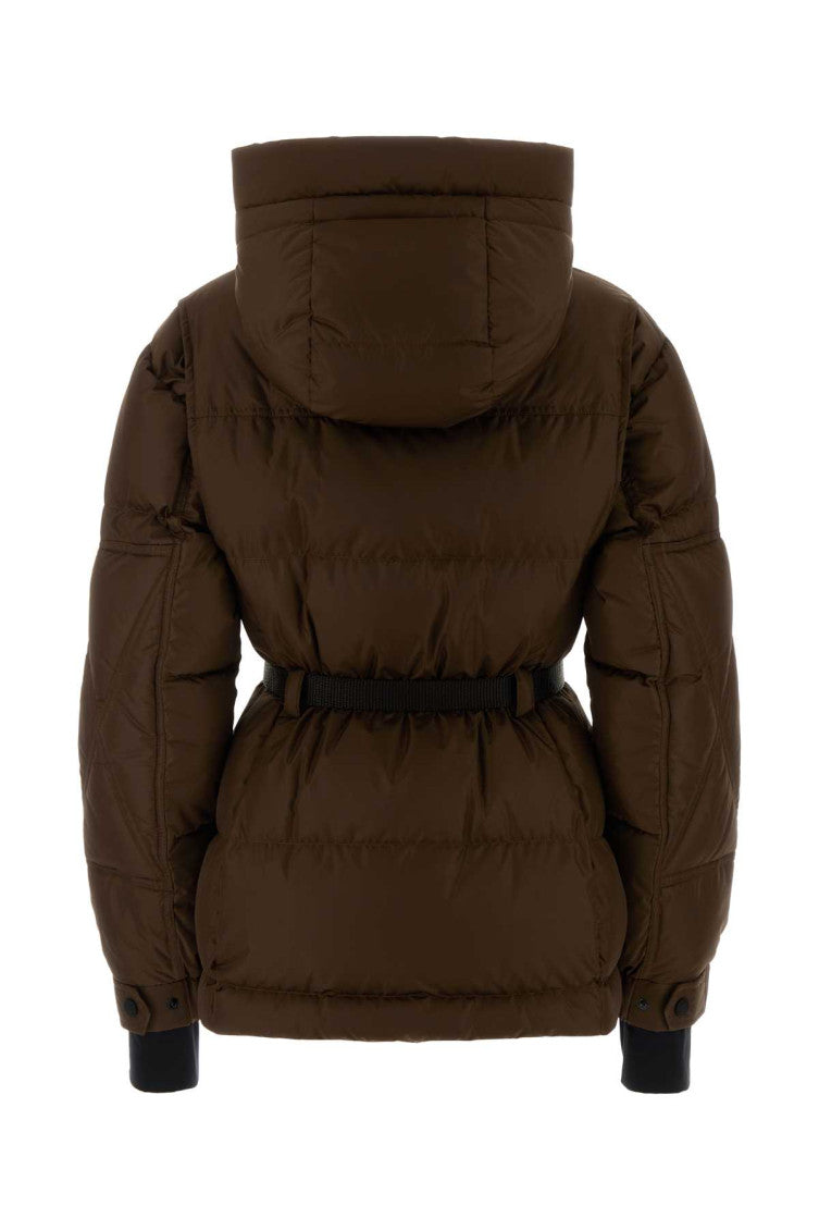 Brown Solid Turtle Neck Jacket 2