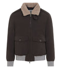 Dark Brown Shirt Collar Jacket 1