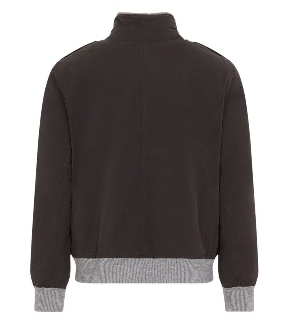 Dark Brown Shirt Collar Jacket 2