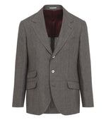 Brown Notched Lapel Blazer 1