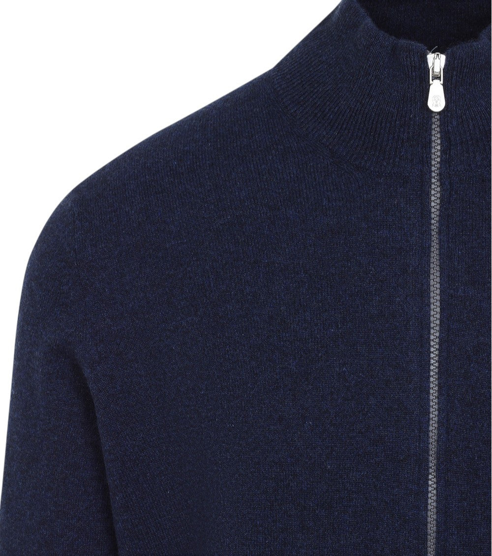 Navy Blue Zip Up Cardigan 3