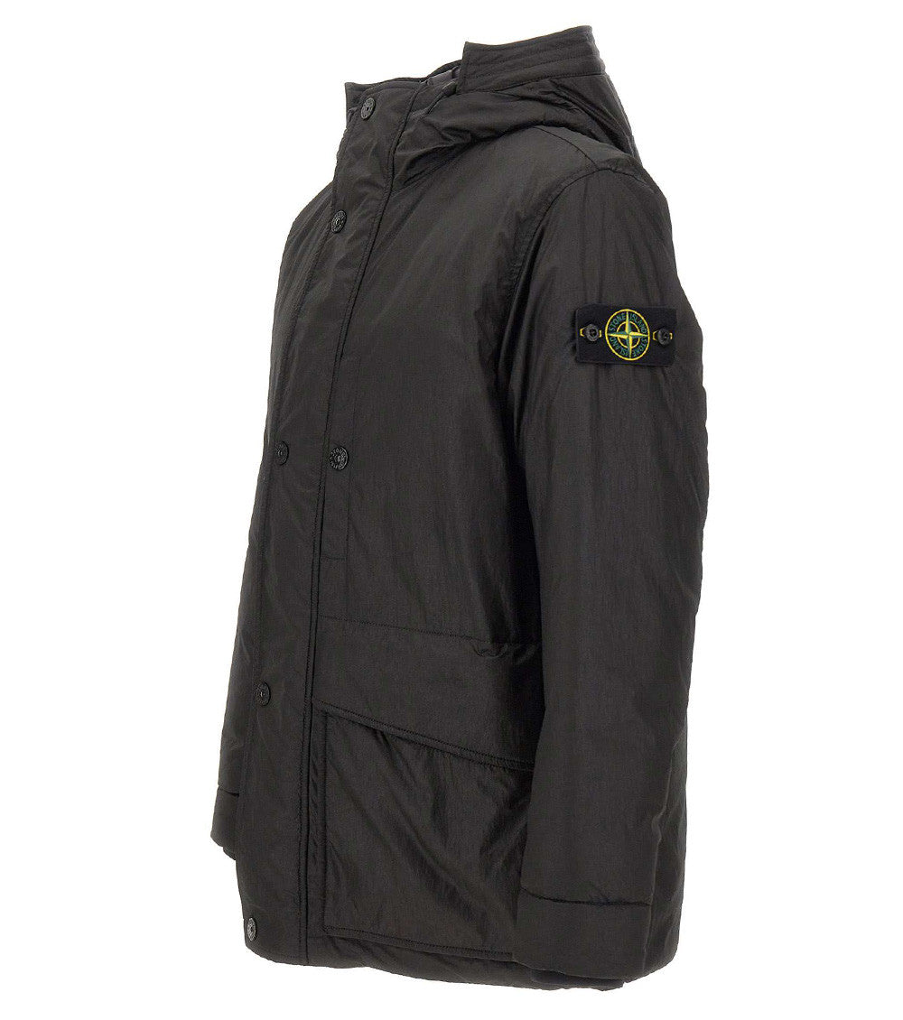 Black Hooded Parka Jacket 2