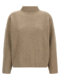 Brown Knitted Turtle Neck Sweater 1