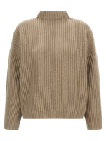 Brown Knitted Turtle Neck Sweater 1
