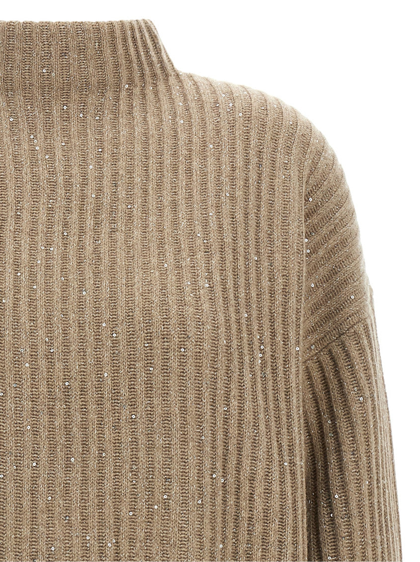 Brown Knitted Turtle Neck Sweater 3