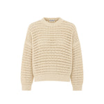 Beige Knitted Crew Neck Sweater 1