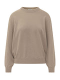 Beige Knitted Crew Neck Sweater 1