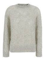 Grey Embellished Crew Neck Sweater 1