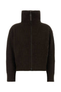 Brown Knitted Turtle Neck Sweater 1