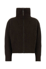 Brown Knitted Turtle Neck Sweater 1