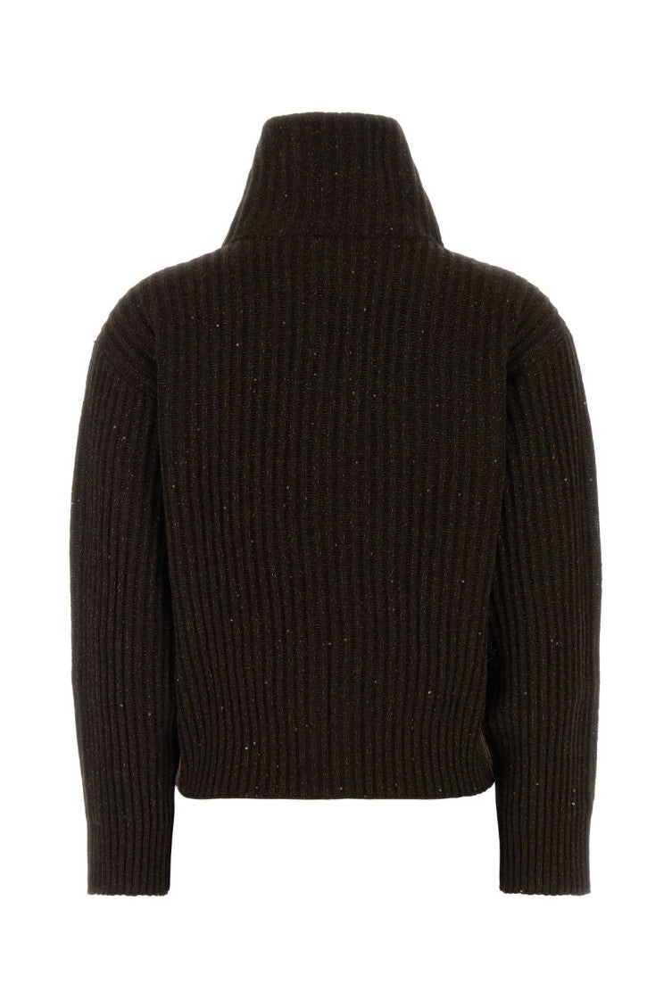 Brown Knitted Turtle Neck Sweater 2
