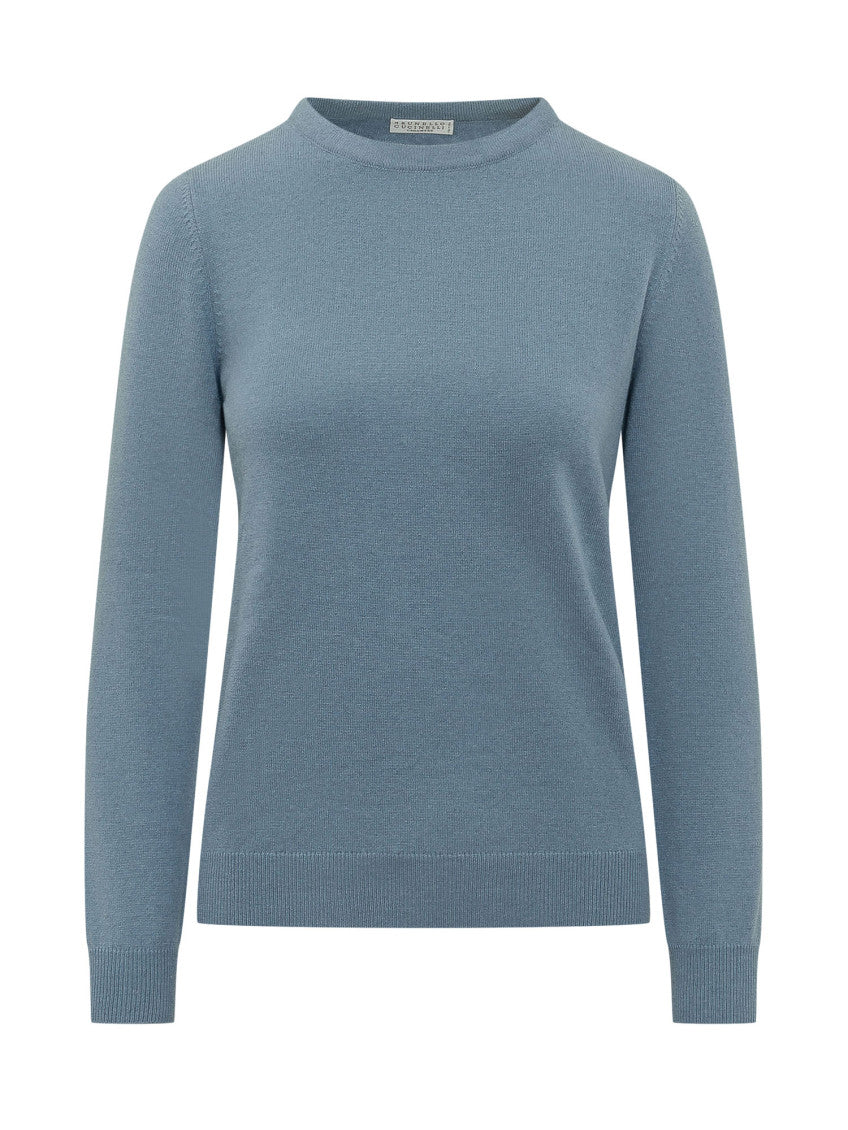 Blue Crew Neck Sweater 1