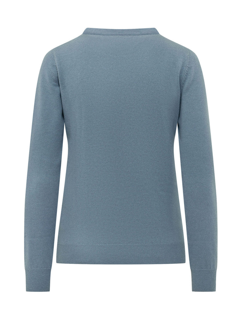 Blue Crew Neck Sweater 2
