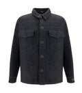 Black Textured Shirt Jacket 1