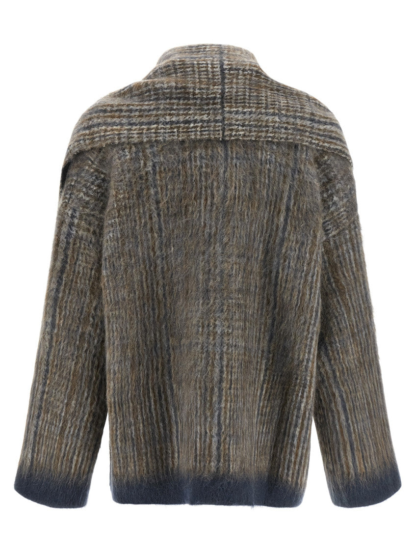 Grey Checks V Neck Sweater 3