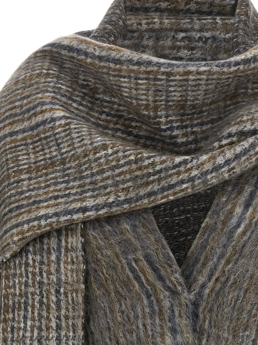 Grey Checks V Neck Sweater 4
