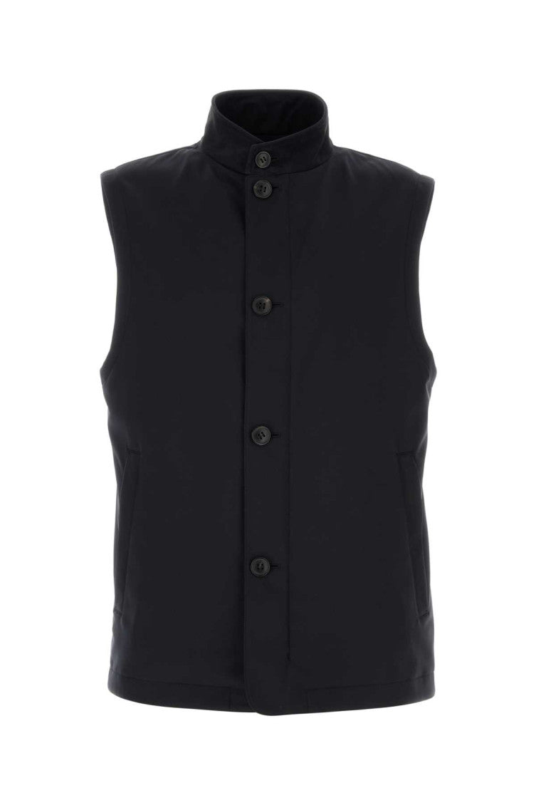 Midnight Blue Sleeveless Jacket 1