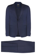 Blue Peaked Lapel Suit 1