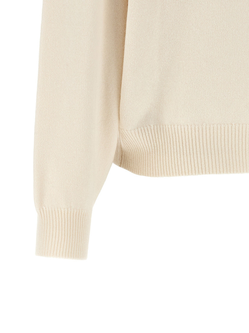 Off White Knitted Turtle Neck Sweater 4