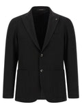 Black Peaked Lapel Blazer 1