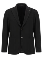 Black Peaked Lapel Blazer 1