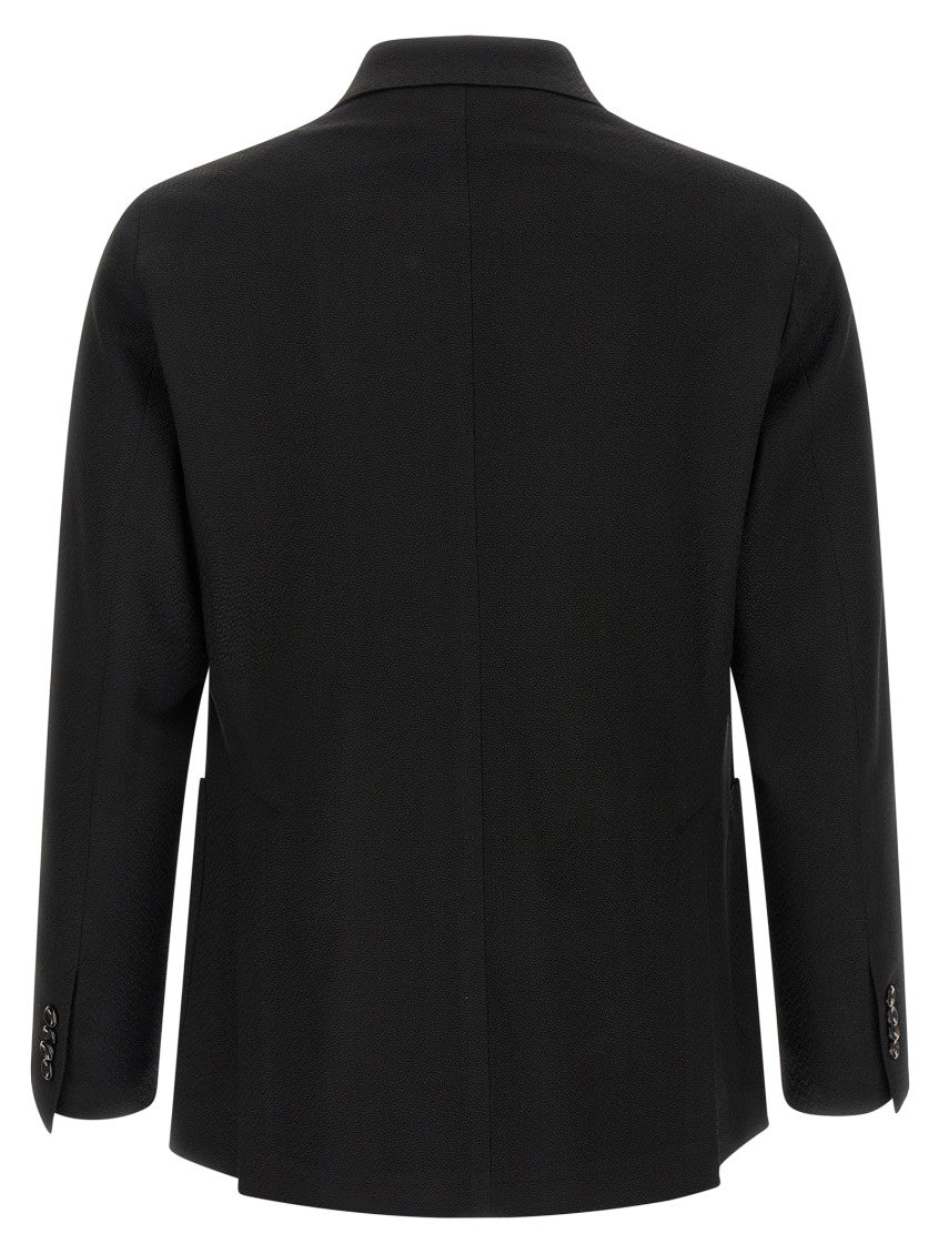 Black Peaked Lapel Blazer 2