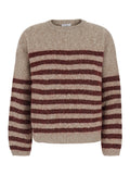 Brown Stripes Crew Neck Sweater 1