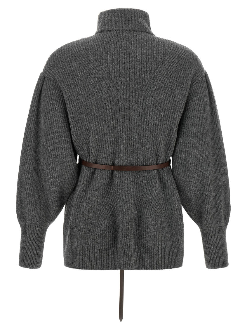 Grey Knitted Turtle Neck Sweater 2