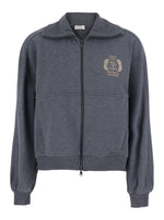 Grey Logo Mock Collar Sweater 1