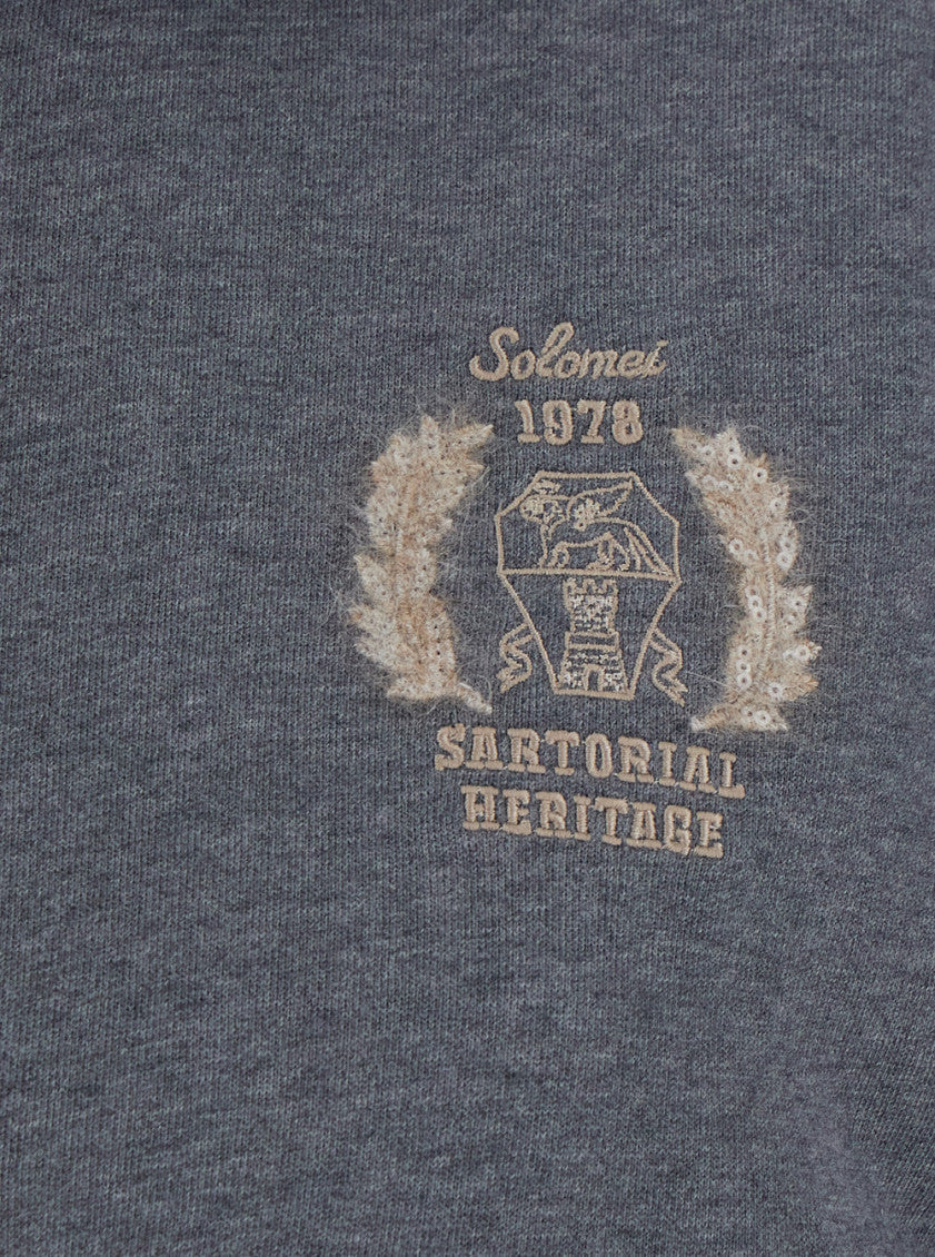 Grey Logo Mock Collar Sweater 3