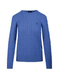 Blue Knitted Crew Neck Sweater 1