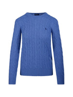 Blue Knitted Crew Neck Sweater 1