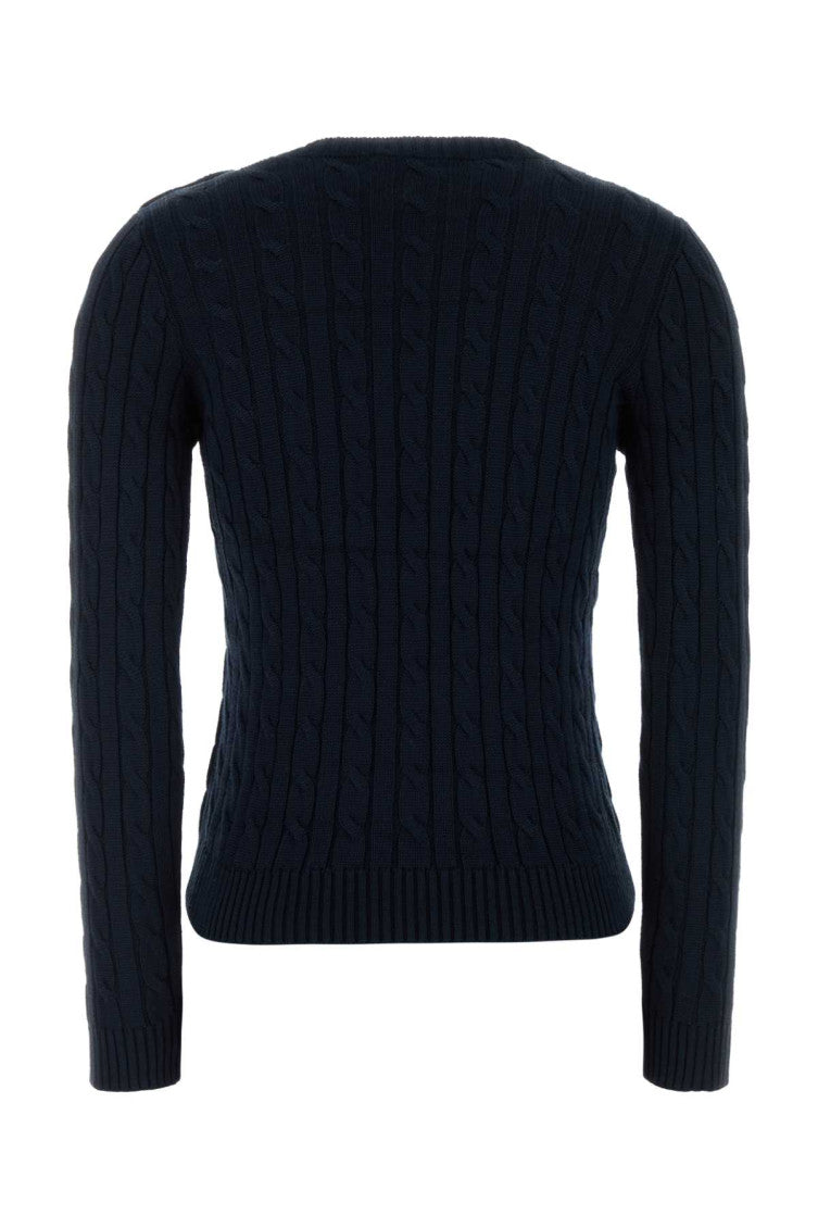 Navy Logo Crew Neck Sweater 2