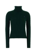 Green Logo Turtle Neck Sweater 1
