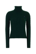Green Logo Turtle Neck Sweater 1