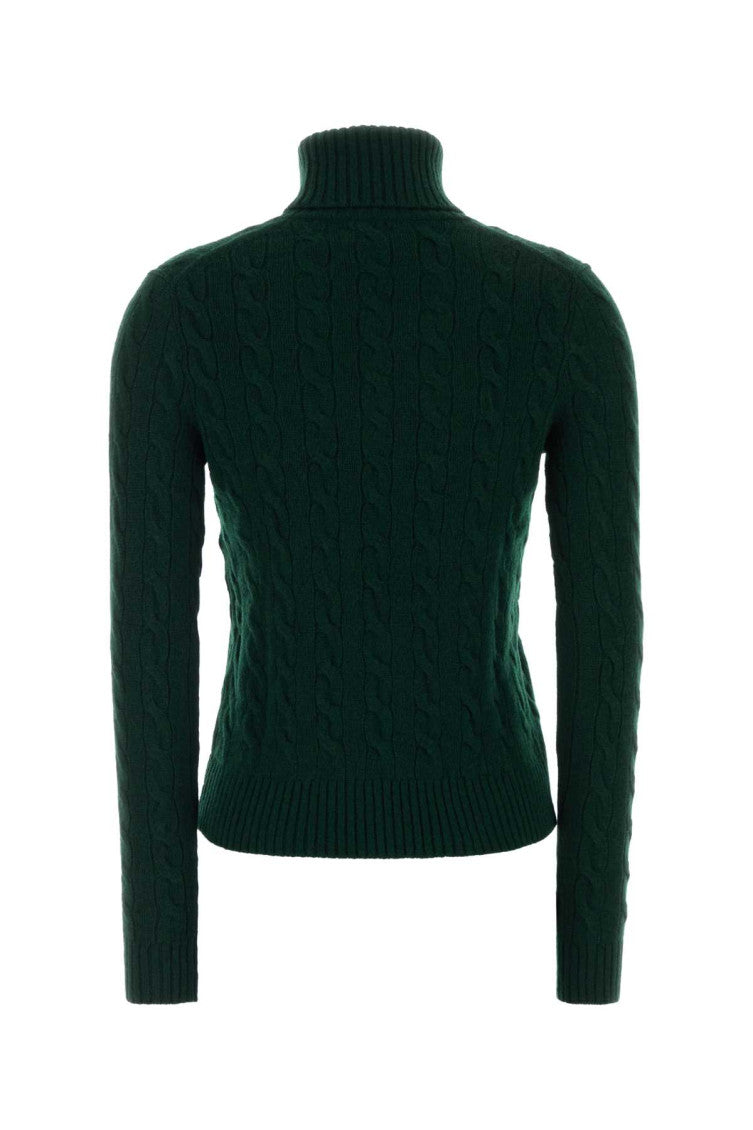 Green Logo Turtle Neck Sweater 2