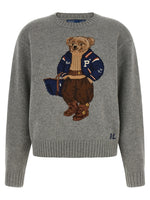 Grey Graphic Crew Neck Sweater 1