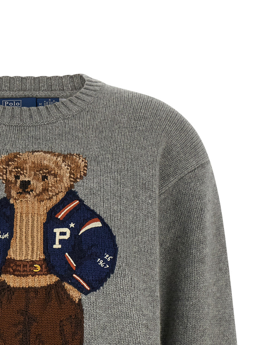Grey Graphic Crew Neck Sweater 3