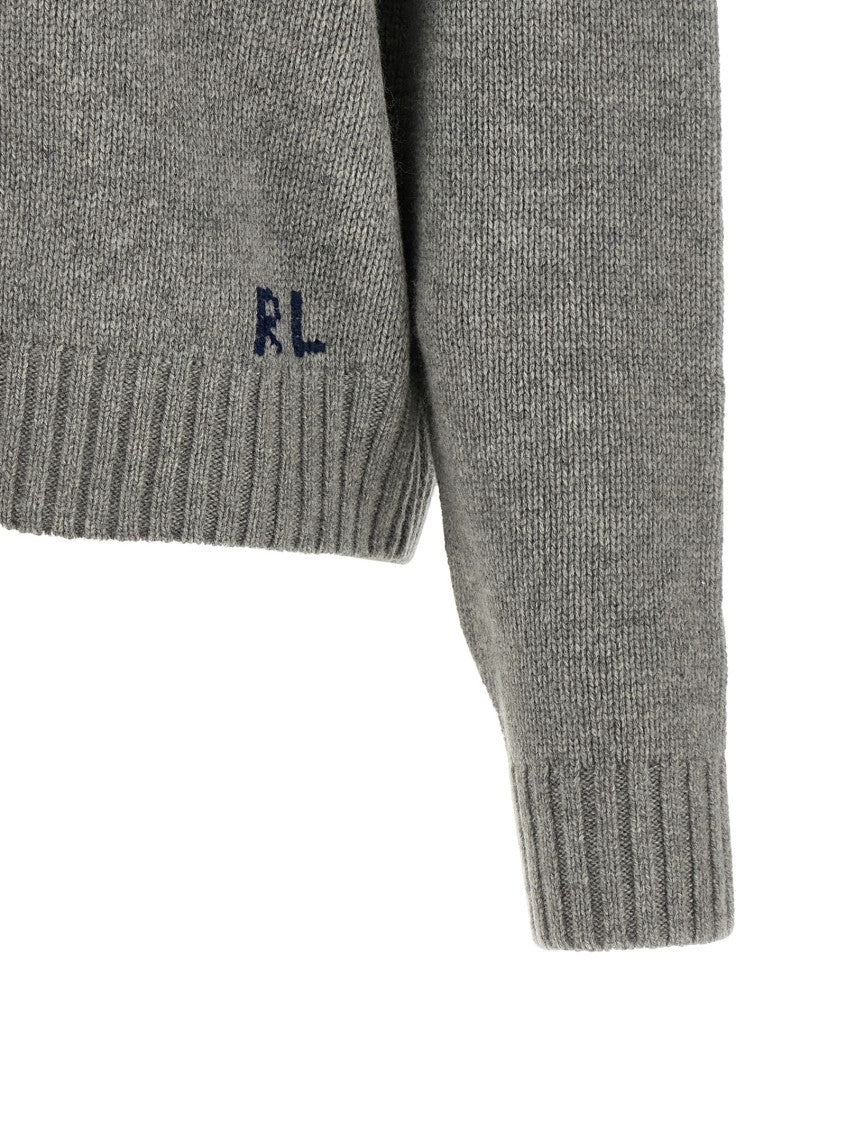 Grey Graphic Crew Neck Sweater 4