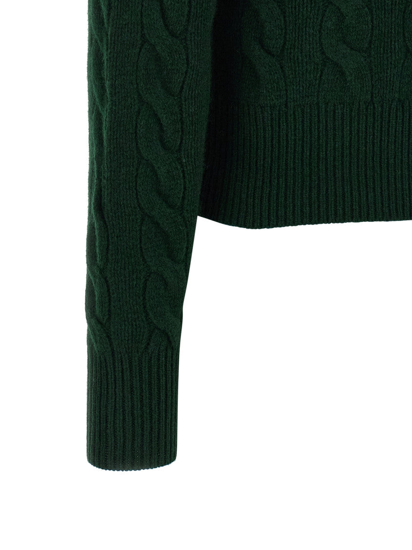 Green Knitted Crew Neck Sweater 4