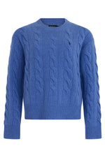 Light Blue Knitted Crew Neck Sweater 1