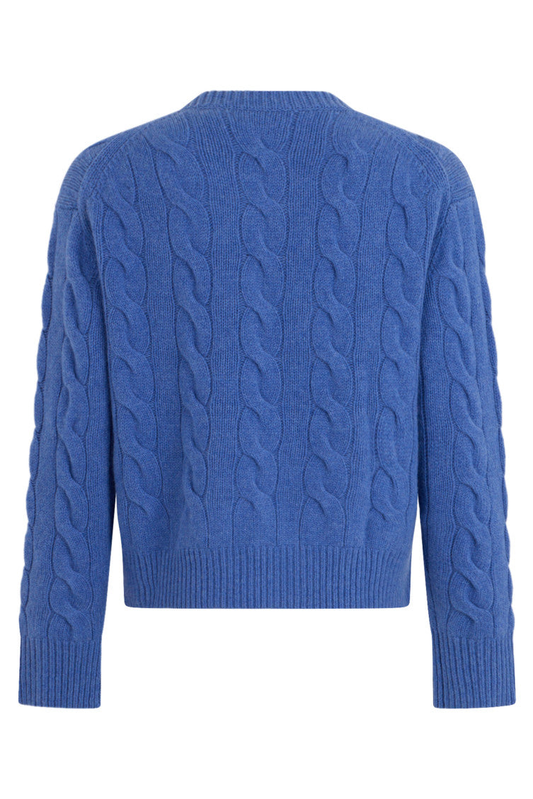 Light Blue Knitted Crew Neck Sweater 2