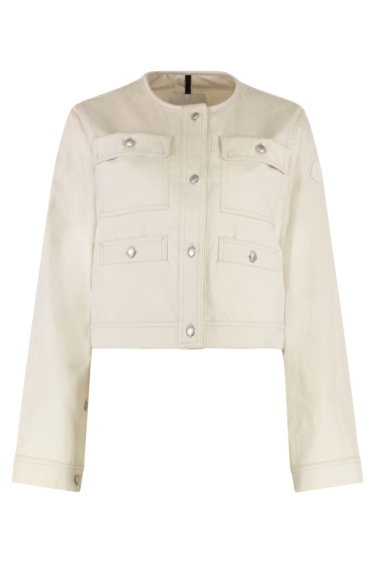 Off White Round Neck Jacket 1