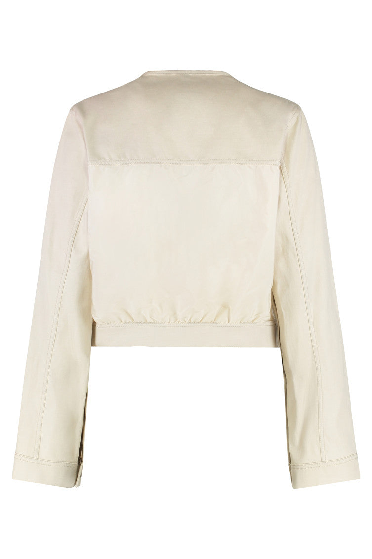 Off White Round Neck Jacket 2