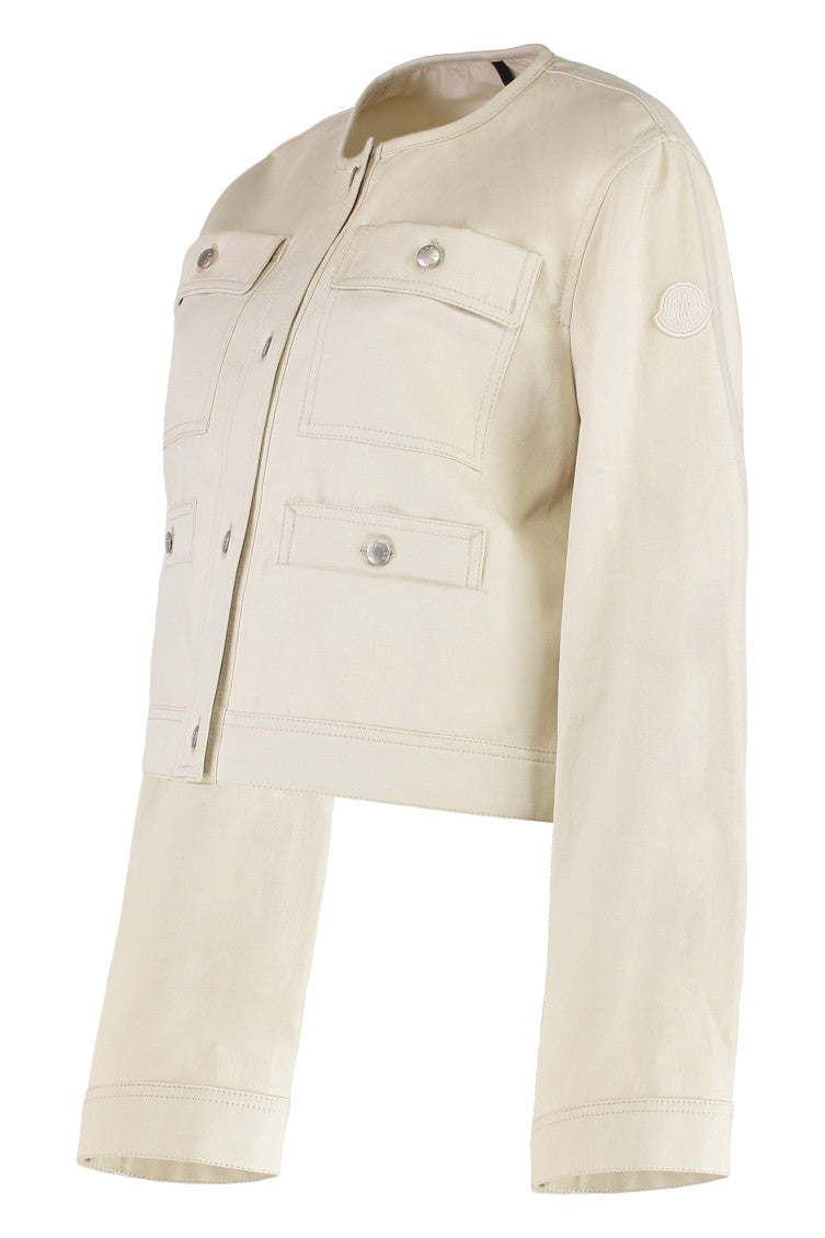 Off White Round Neck Jacket 3