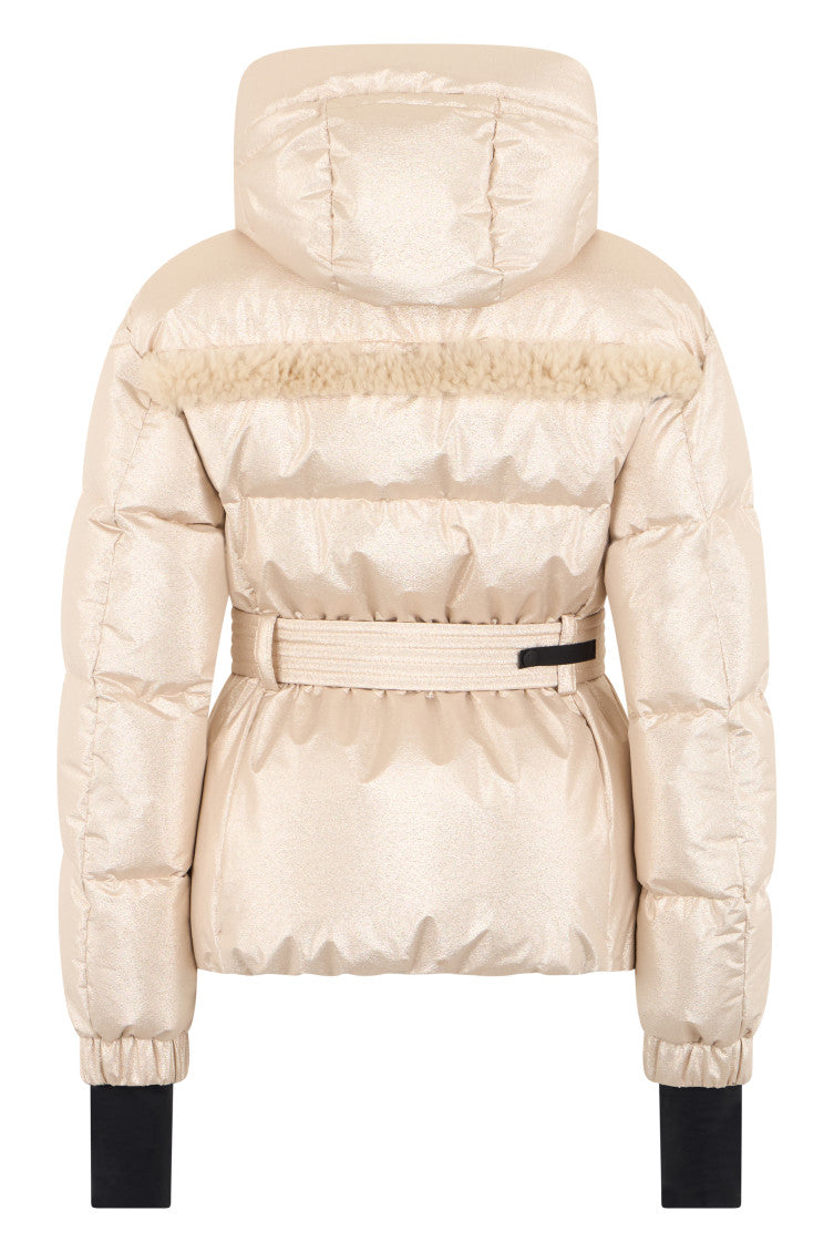 Beige Solid Hood Jacket 2